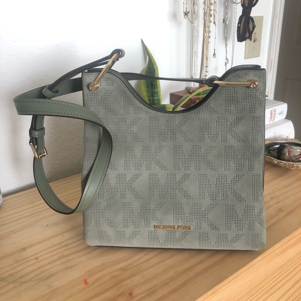 Sage green Michael Kors crossbody bag